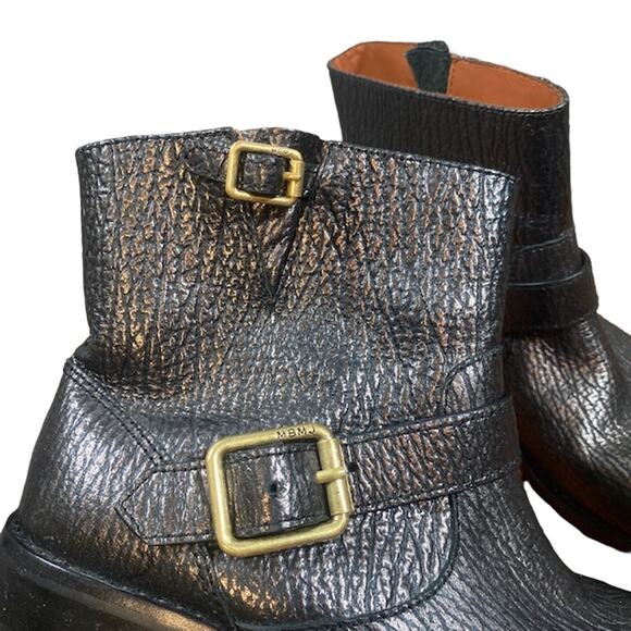 Marc by Marc Jacob Metallic Black Ankle Rain Boots Women Sz 35.5 - Picture 6 of 11